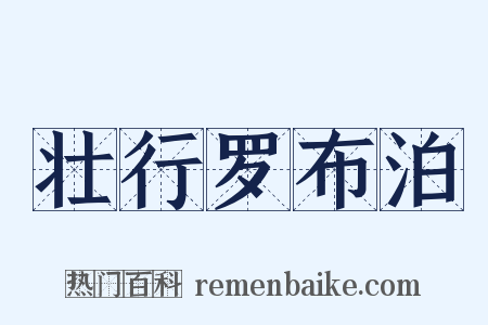 壮行罗布泊是什么意思的图片